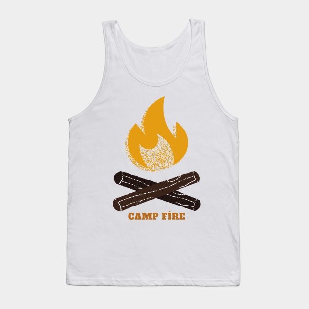 Camp Fire Design Tshirt Tank Top by Imagination